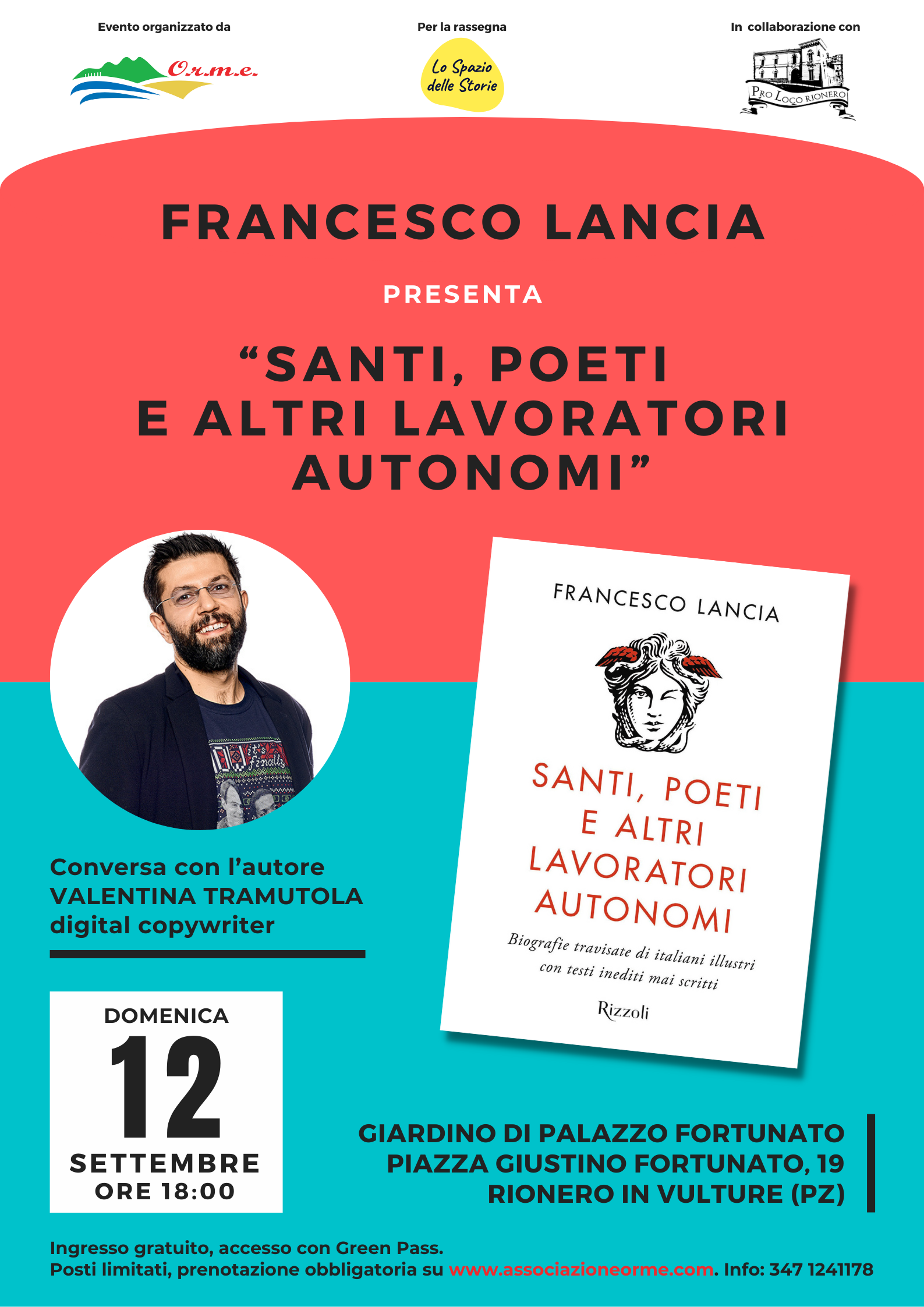 Francesco Lancia presenta “Santi, poeti e altri lavoratori autonomi”